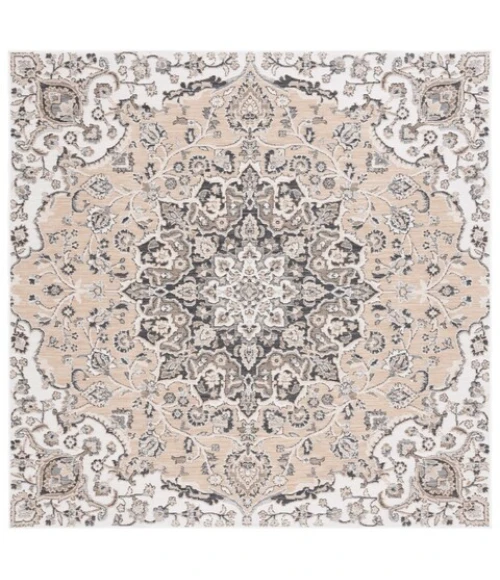 Safavieh Sunrise Grey / Beige Black SUN696 6 ft. 7 in. X 6 ft. 7 in. Square Rug