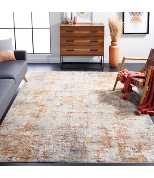 Safavieh Silverado Rust / Blue SVD102 6 ft. 4 in. X 6 ft. 4 in. Square Rug