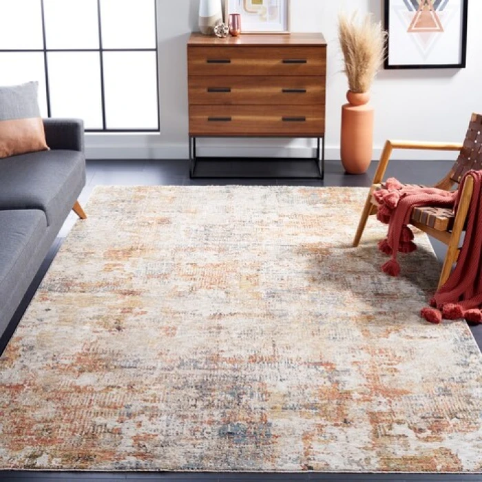 Safavieh Silverado Rust / Blue SVD102 6 ft. 4 in. X 6 ft. 4 in. Square Rug