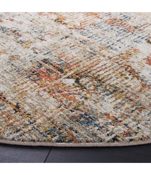 Safavieh Silverado Rust / Blue SVD102 6 ft. 4 in. X 6 ft. 4 in. Round Rug