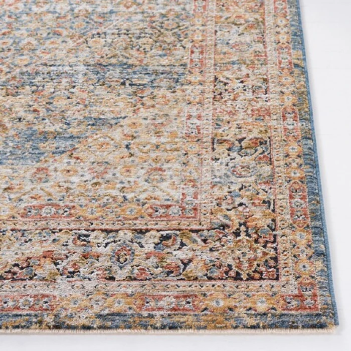 Safavieh Silverado Blue / Rust SVD106 4 ft. X 6 ft. Rectangle Rug
