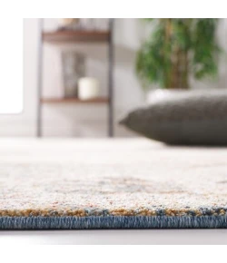 Safavieh Silverado Blue / Rust SVD106 6 ft. 4 in. X 6 ft. 4 in. Square Rug