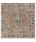 Safavieh Silverado Blue / Rust SVD106 6 ft. 4 in. X 6 ft. 4 in. Square Rug