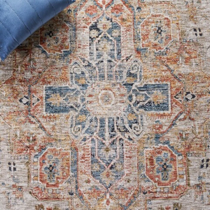 Safavieh Silverado Ivory / Blue SVD110 6 ft. 4 in. X 6 ft. 4 in. Square Rug