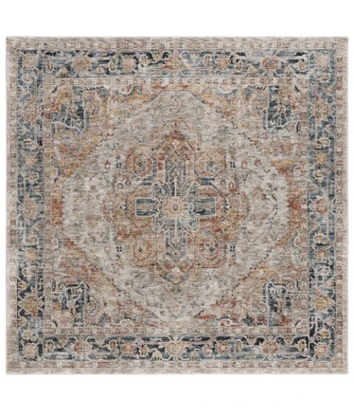 Safavieh Silverado Ivory / Blue SVD110 6 ft. 4 in. X 6 ft. 4 in. Square Rug