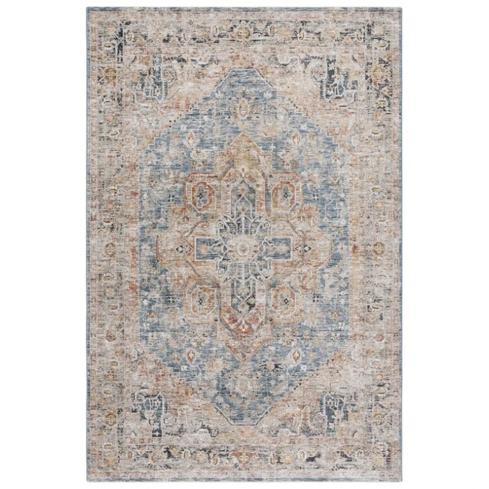 Safavieh Silverado Blue / Rust SVD110 4 ft. X 6 ft. Rectangle Rug