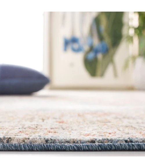 Safavieh Silverado Blue / Rust SVD110 4 ft. X 6 ft. Rectangle Rug