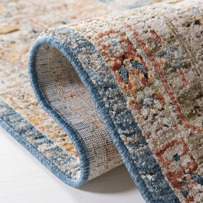 Safavieh Silverado Blue / Rust SVD110 4 ft. X 6 ft. Rectangle Rug
