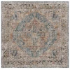 Safavieh Silverado Blue / Rust SVD110 6 ft. 4 in. X 6 ft. 4 in. Square Rug