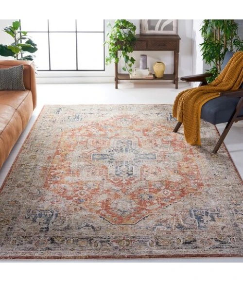 Safavieh Silverado Rust / Blue SVD110 4 ft. X 6 ft. Rectangle Rug