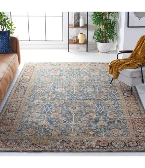 Safavieh Silverado Blue / Rust SVD112 5 ft. X 8 ft. Rectangle Rug