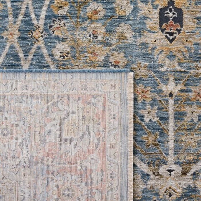 Safavieh Silverado Blue / Rust SVD112 2 ft. X 8 ft. Runner Rug