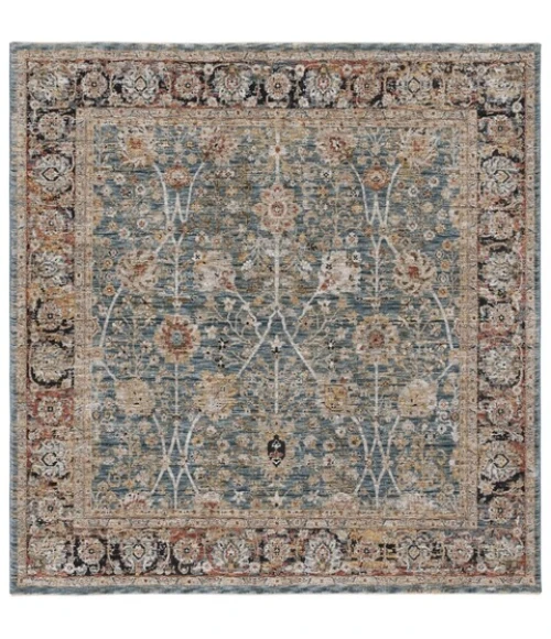 Safavieh Silverado Blue / Rust SVD112 6 ft. 4 in. X 6 ft. 4 in. Square Rug