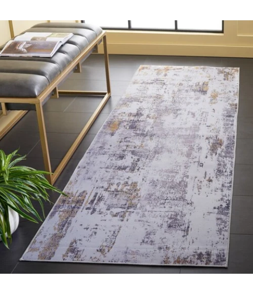 Safavieh Tacoma Grey / Gold TAC863 2 ft. 6 in. X 8 ft. Runner Rug