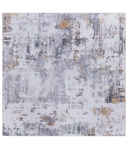 Safavieh Tacoma Grey / Gold TAC863 6 ft. X 6 ft. Square Rug