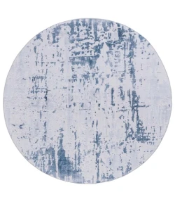 Safavieh Tacoma Grey / Navy TAC864 6 ft. X 6 ft. Round Rug