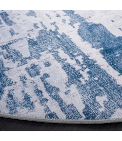 Safavieh Tacoma Grey / Navy TAC864 6 ft. X 6 ft. Round Rug