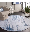 Safavieh Tacoma Grey / Navy TAC864 6 ft. X 6 ft. Round Rug