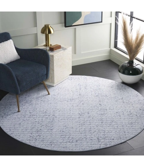 Safavieh Tacoma Grey / Blue TAC901 6 ft. X 6 ft. Round Rug