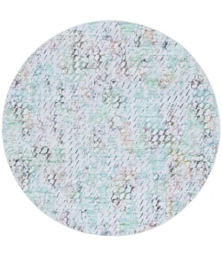Safavieh Tacoma Grey / Green TAC913 6 ft. X 6 ft. Round Rug