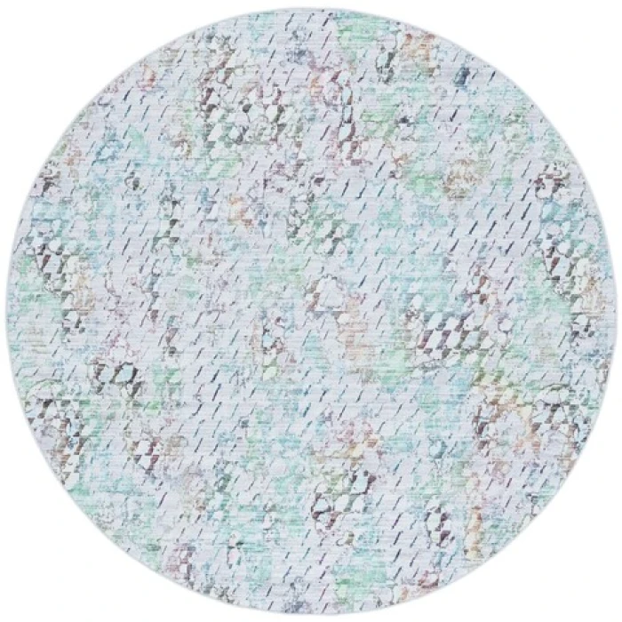 Safavieh Tacoma Grey / Green TAC913 6 ft. X 6 ft. Round Rug