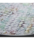Safavieh Tacoma Grey / Green TAC913 6 ft. X 6 ft. Round Rug