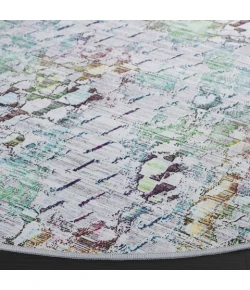 Safavieh Tacoma Grey / Green TAC913 6 ft. X 6 ft. Round Rug