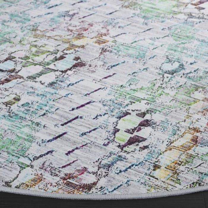 Safavieh Tacoma Grey / Green TAC913 6 ft. X 6 ft. Round Rug