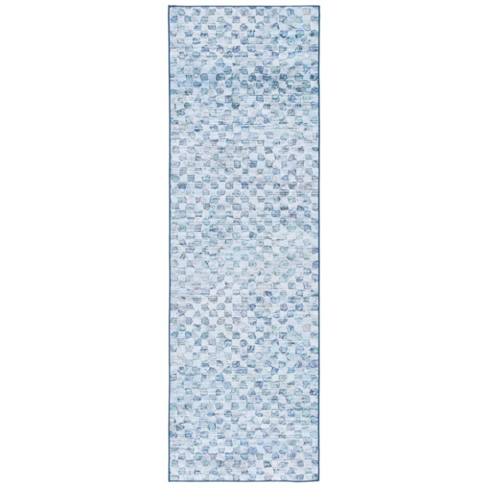 Safavieh Tacoma Grey / Aqua TAC917 2 ft. 6 in. X 8 ft. Runner Rug
