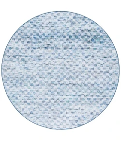 Safavieh Tacoma Grey / Aqua TAC917 6 ft. X 6 ft. Round Rug