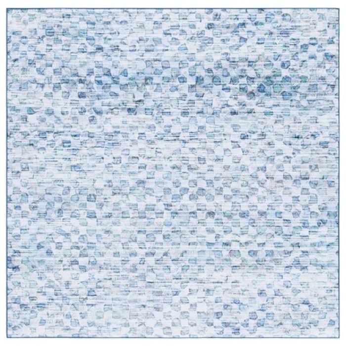 Safavieh Tacoma Grey / Aqua TAC917 6 ft. X 6 ft. Square Rug