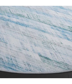 Safavieh Tacoma Grey / Aqua TAC919 6 ft. X 6 ft. Round Rug