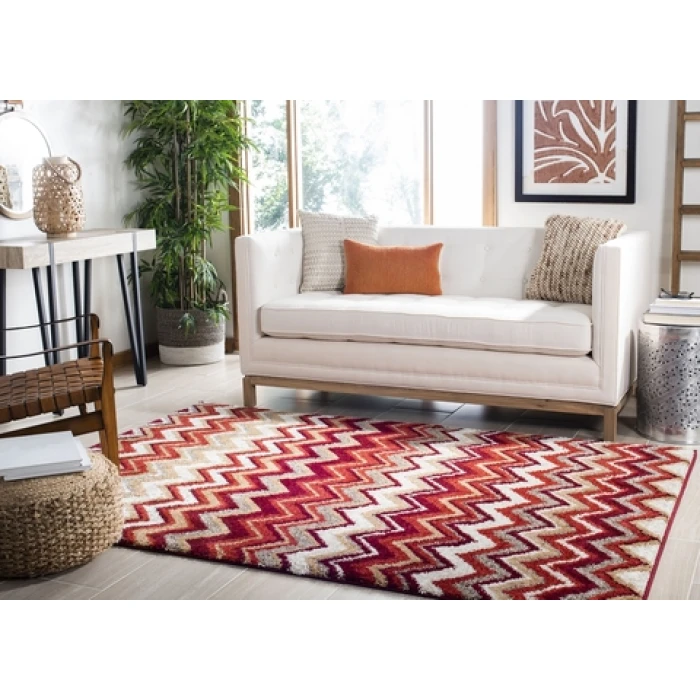 Safavieh Tahoe Beige / Terracotta TAH477 5 ft. 1 in. X 7 ft. 6 in. Rectangle Rug