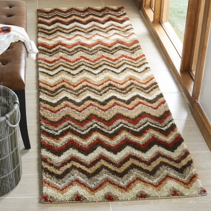 Safavieh Tahoe Beige / Brown TAH477 2 ft. 6 in. X 8 ft. Runner Rug