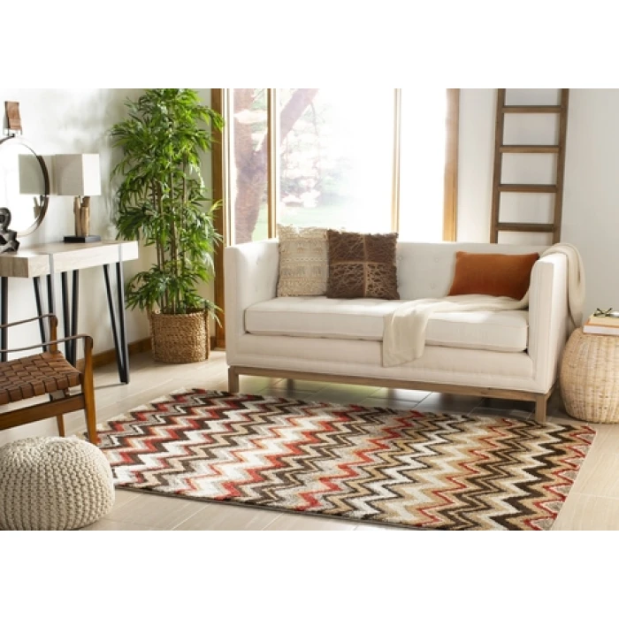 Safavieh Tahoe Beige / Brown TAH477 4 ft. X 6 ft. Rectangle Rug