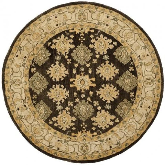 Safavieh Taj Mahal Brown / Ivory TJM114 6 ft. X 6 ft. Round Rug