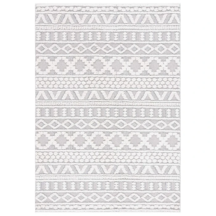 Safavieh Trends Grey / Ivory TRD124 5 ft. 3 in. X 7 ft. 6 in. Rectangle Rug