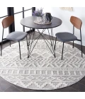 Safavieh Trends Grey / Ivory TRD124 6 ft. 7 in. X 6 ft. 7 in. Round Rug