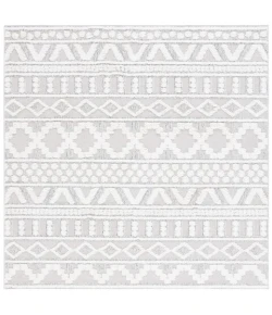 Safavieh Trends Grey / Ivory TRD124 6 ft. 7 in. X 6 ft. 7 in. Square Rug