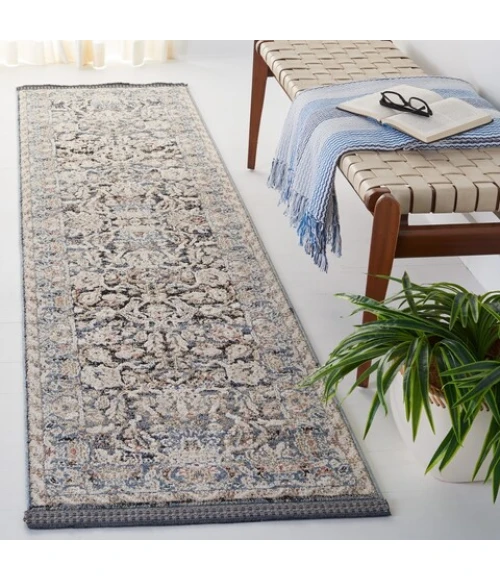 Safavieh Vivaldi Navy / Ivory VIV516 2 ft. 2 in. X 8 ft. Runner Rug
