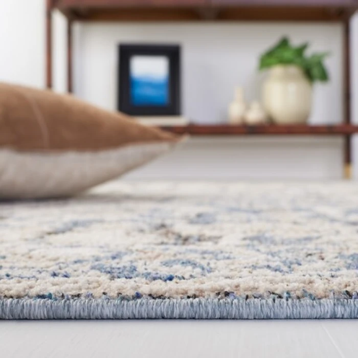Safavieh Vivaldi Navy / Ivory VIV516 6 ft. 7 in. X 6 ft. 7 in. Round Rug