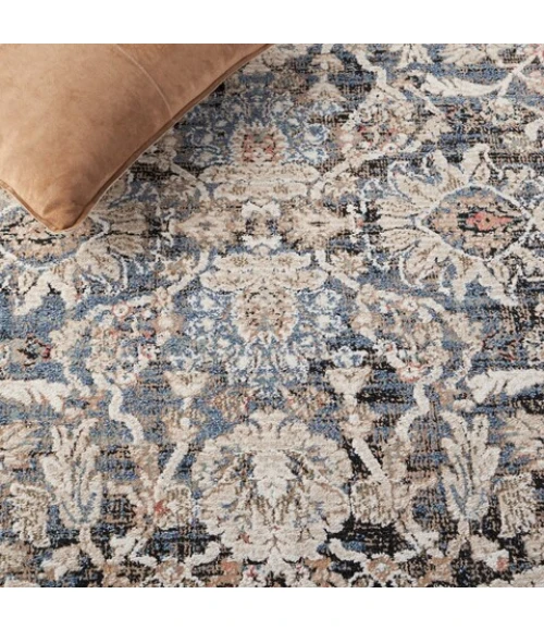 Safavieh Vivaldi Navy / Ivory VIV516 6 ft. 7 in. X 6 ft. 7 in. Round Rug