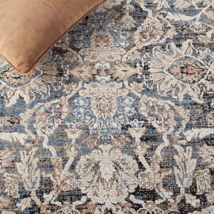 Safavieh Vivaldi Navy / Ivory VIV516 6 ft. 7 in. X 6 ft. 7 in. Round Rug
