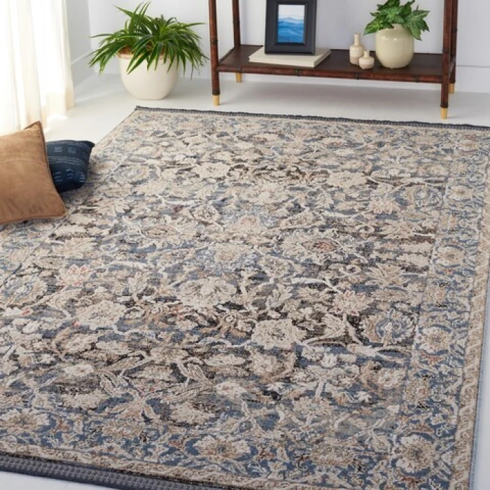 Safavieh Vivaldi Navy / Ivory VIV516 4 ft. X 6 ft. Rectangle Rug