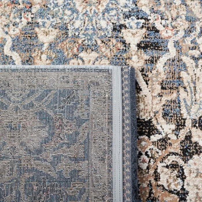 Safavieh Vivaldi Navy / Ivory VIV516 6 ft. 7 in. X 6 ft. 7 in. Square Rug
