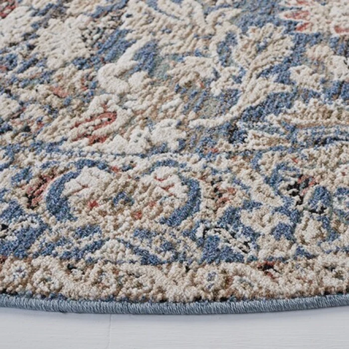 Safavieh Vivaldi Navy / Ivory VIV516 6 ft. 7 in. X 6 ft. 7 in. Round Rug