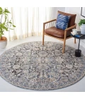 Safavieh Vivaldi Navy / Ivory VIV516 6 ft. 7 in. X 6 ft. 7 in. Round Rug