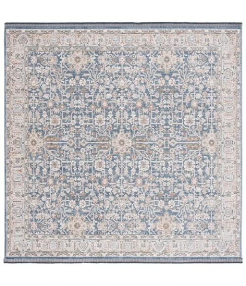 Safavieh Vivaldi Light Blue / Ivory VIV546 6 ft. 7 in. X 6 ft. 7 in. Square Rug
