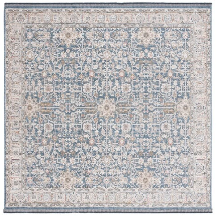 Safavieh Vivaldi Light Blue / Ivory VIV546 6 ft. 7 in. X 6 ft. 7 in. Square Rug