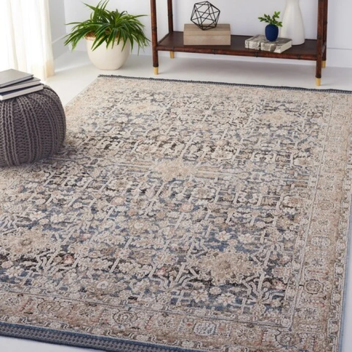 Safavieh Vivaldi Blue / Ivory VIV546 4 ft. X 6 ft. Rectangle Rug
